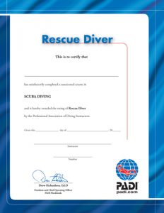 Kurs nurkowy dla Dzieci nurek Ratownik Rescue